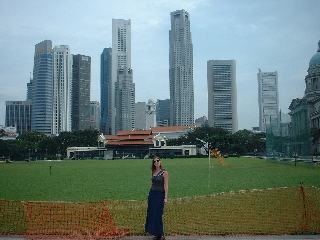 Nic with Singapore skyline